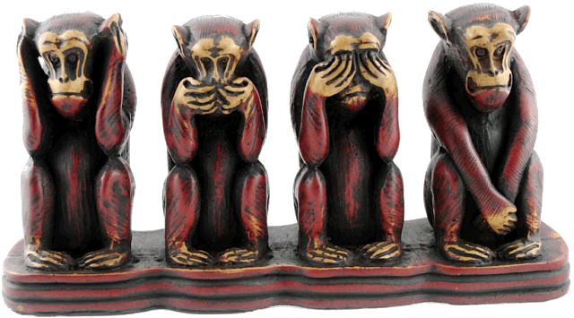 Четыре обезьяны, сувенирная скульптурная группа