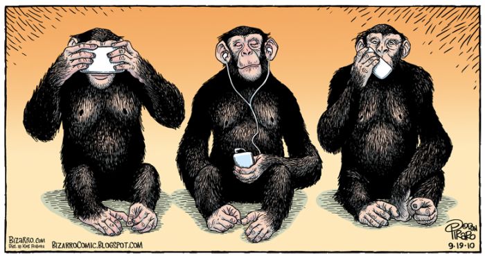 Три обезьяны. Bizarro /Дэн Пираро/