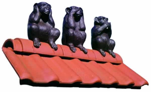 Украшение для крыши «Три обезьяны». Интернет-магазин «Colordach», арт. 80888
