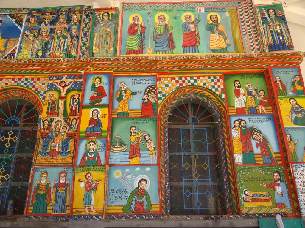 Фрагмент росписей церкви в Аксуме, Эфиопия