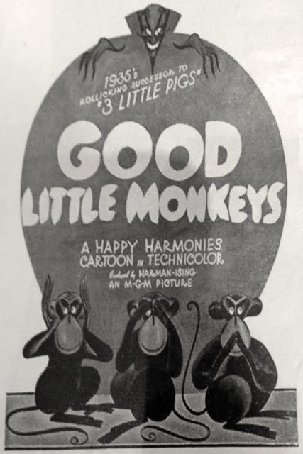 Постер к мультфильму «Good Little Monkeys», США, 1935 г.