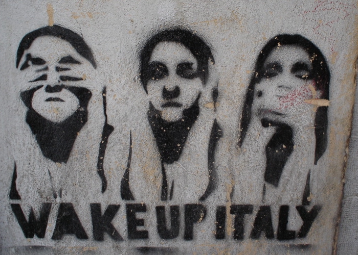 Граффити Проснись, Италия в Венеции