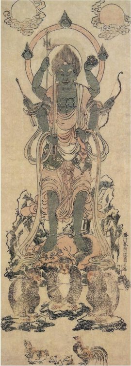 Сёмэн-Конго. Кацусика Хокусай (Кацукава Сюнро), ок. 1790 г. Нисики (многоцветная ксилография)