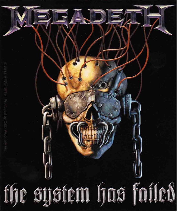 Портрет Вика Рэттледа на полиграфической продукции, сопровождающей альбом «The System Has Failed»
