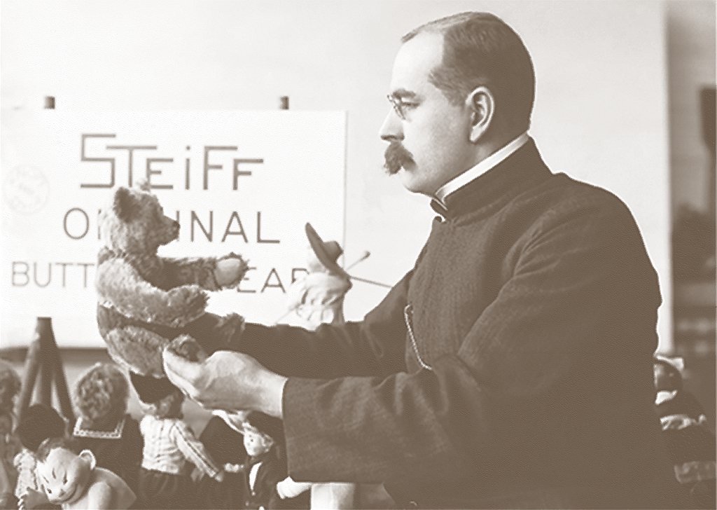 Теодор Рузвельт с медвежонком Тэдди
