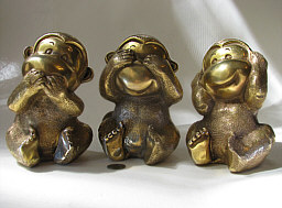 Три обезьяны, набор фигурок