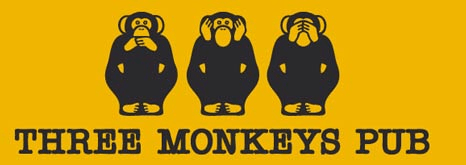 Логотип паба «Три обезьяны» в Эйлате