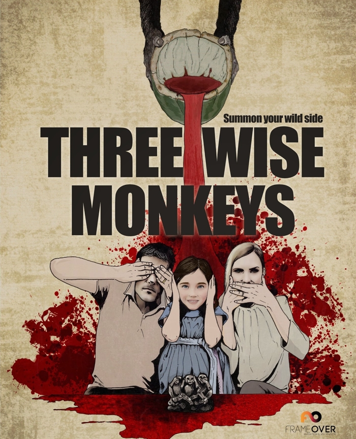 Англоязычный постер к фильму «Three Wise Monkeys»